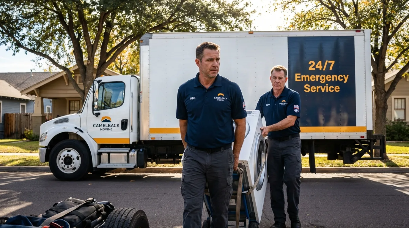 CamelBack Moving crew loading furniture in El Dorado Hills, CA